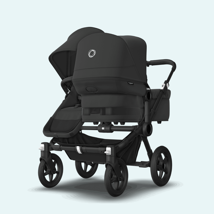 Kinderwagen_Bugaboo_Donkey_5_duo_midnight-black_Ansicht_von_vorne_links 